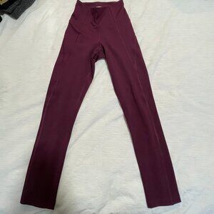 Girlfriend Collective Plum Purple Cropped Leggings